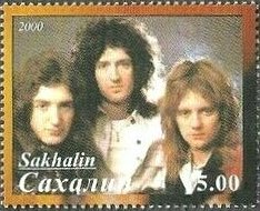 Stamp, Queen, Cinderellas,  , Famous People, Musicians