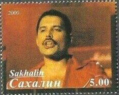 Stamp, Queen, Cinderellas,  , Famous People, Musicians