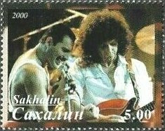 Stamp, Queen, Cinderellas,  , Famous People, Musicians