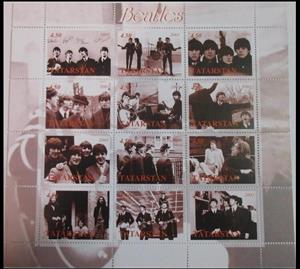 Mini Sheet, The Beatles, Cinderellas,  , Famous People, Musicians