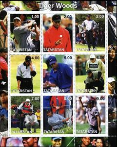 Mini Sheet, Tiger Woods, Cinderellas,  , Famous People, Golf, Sports