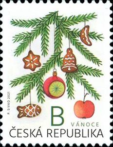 Stamp, Christmas 2021, Czech Republic,  , Christmas