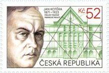 Stamp, Jan Kotěra, Architect, Czech Republic,  , Architects, Architecture, Famous People