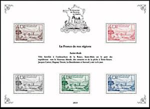 Souvenir Sheet, France of Our Regions: Saint-Malo, France,  , Townscapes / City Views