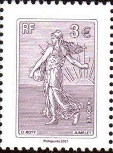 Stamp, Semuse Lignée (Issue for 2021 Autumn Salon), France,  , Women