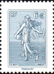 Stamp, Semuse Lignée (Issue for 2021 Autumn Salon), France,  , Women