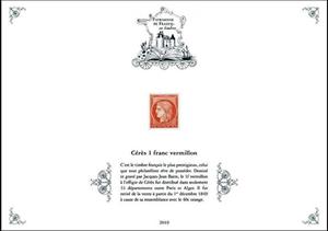 Souvenir Sheet, Stamp Cérès 1 Franc Vermilion, France,  , Gods and goddesses, Mythology, Stamps