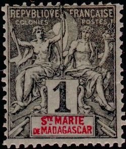 Stamp, Type Groupe, French Colonies,  