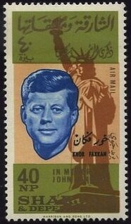 John Fitzgerald Kennedy (1917-1963) and Statue of Liberty
