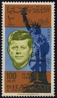 John Fitzgerald Kennedy (1917-1963) and Statue of Liberty