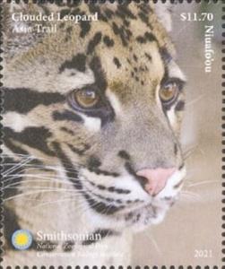 Stamp, Clouded Leopard (Neofelis nebulosa), Niuafo'ou,  , Animals (Fauna), Leopards, Mammals, Wild Cats