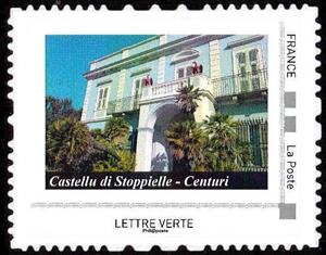 Stamp, Castle. Castellu di Stoppielle, Centuri, Personalized and Private Mail Stamps,  , Buildings, Castles