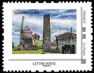 Stamp, Guadeloupe 4, Personalized and Private Mail Stamps,  , Industry, Islands