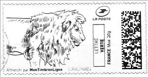 Stamp, Lion, Personalized and Private Mail Stamps,  , Animals (Fauna), Лев, Mammals