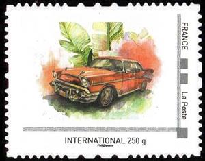 Stamp, Red Car, Personalized and Private Mail Stamps,  , Cars