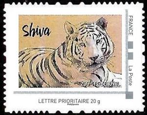 Stamp, Shiva, Personalized and Private Mail Stamps,  , Animals (Fauna), Tigers