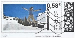 Stamp, Snowboarding, Personalized and Private Mail Stamps,  , Snow, Snowboarding, Sports, Winter, Winter Sports