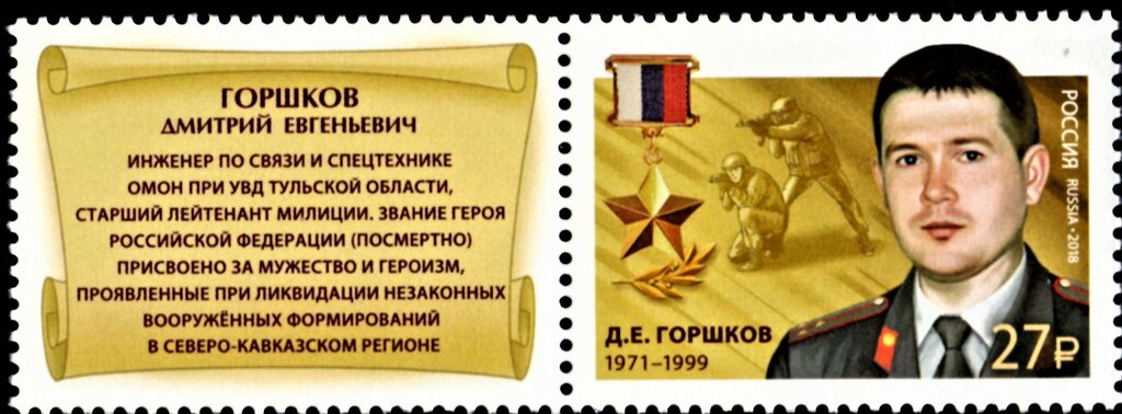 Hero of Russian Federation, D.Ye. Gorshkov (1971-1999)