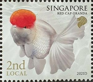 Stamp, Redcap Oranda (2021D Imprint), Singapore,  , Fishes
