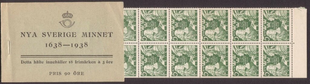 Booklet, Governor Johan Printz (1592-1663) and Native, Sweden,  