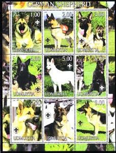 Mini Sheet, German Shepherd, Cinderellas,  , Animals (Fauna), Dogs, Mammals