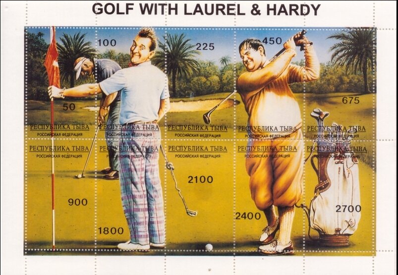 Glf with Laurel & Hardy