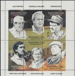 Mini Sheet, Golf, Cinderellas,  , Famous People, Golf, Sports