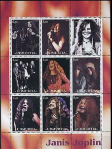 Mini Sheet, Janis Joplin, Cinderellas,  , Famous People, Musicians