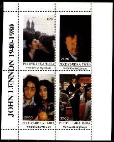Mini Sheet, John Lennon, Cinderellas,  , Famous People, Musicians