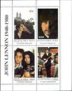 Mini Sheet, John Lennon Specimen, Cinderellas,  , Famous People, Musicians