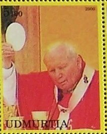 Stamp, Pope John Paul II, Cinderellas,  , Famous People, Popes