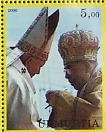 Stamp, Pope John Paul II, Cinderellas,  , Famous People, Popes