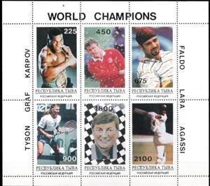 Mini Sheet, World Champions, Cinderellas,  , Famous People, Sports, Tennis
