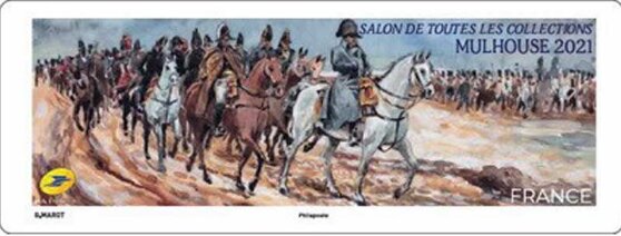 Stamp, All Collection Show Mulhouse Paris 2021, France,  , Horses, Military Forces, Philatelic Exhibitions