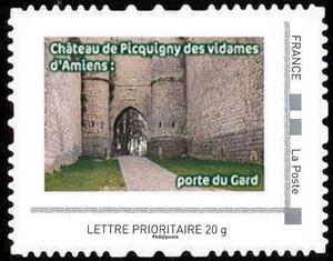 Stamp, Picquigny Vidames Castle Amiens. Guard Gate, France- Personalized stamps,  , Castles, Gates