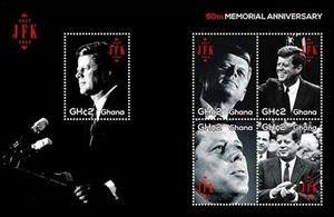 Mini Sheet, 50th Anniversary of the Death of John F. Kennedy, Ghana,  , Politicians