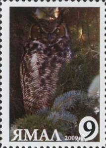 Stamp, Bubo bubo, Cinderellas,  , Animals (Fauna), Birds, Birds of Prey, Owls