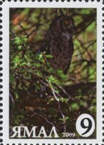 Stamp, Bubo bubo, Cinderellas,  , Animals (Fauna), Birds, Birds of Prey, Owls