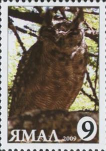 Stamp, Bubo bubo, Cinderellas,  , Animals (Fauna), Birds, Birds of Prey, Owls