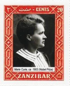 Stamp, Marie Curie, Cinderellas,  , Famous People, Women