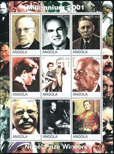 Mini Sheet, Millenium 2001 - Nobel prize Winners, Cinderellas,  , Famous People, Nobel Laureates