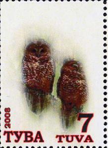 Stamp, Owls, Cinderellas,  , Animals (Fauna), Birds, Owls