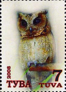 Stamp, Owls, Cinderellas,  , Animals (Fauna), Birds, Owls