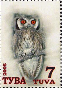 Stamp, Owls, Cinderellas,  , Animals (Fauna), Birds, Owls
