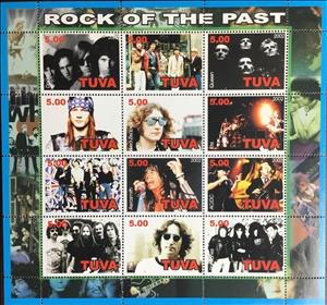 Mini Sheet, Rock of the past, Cinderellas,  , Famous People, Musicians
