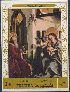 Stamp, Konrad Witz, Fujairah (Fujeira),  , Christmas, Paintings, Religion