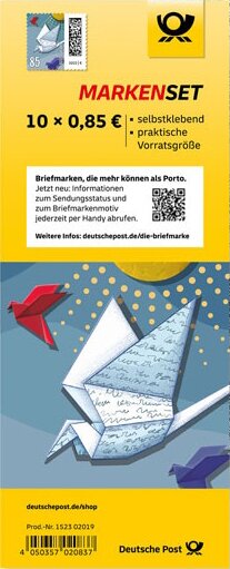 Mini Sheet, Letters as Bird, Germany, Federal Republic,  , Birds, Letters (Mail), Stylized Animals