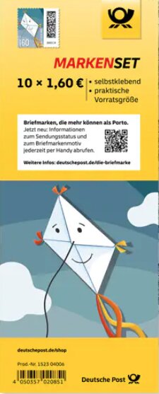 Mini Sheet, Letters as Kite, Germany, Federal Republic,  , Kites, Letters (Mail)