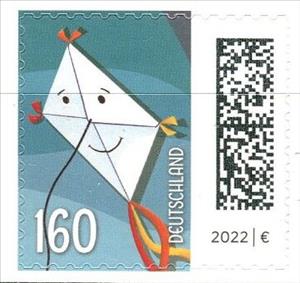 Stamp, Letters as Kite, Germany, Federal Republic,  , Kites, Letters (Mail)
