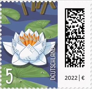 Stamp, Letters as Lotus Flower, Germany, Federal Republic,  , Flowers, Letters (Mail)